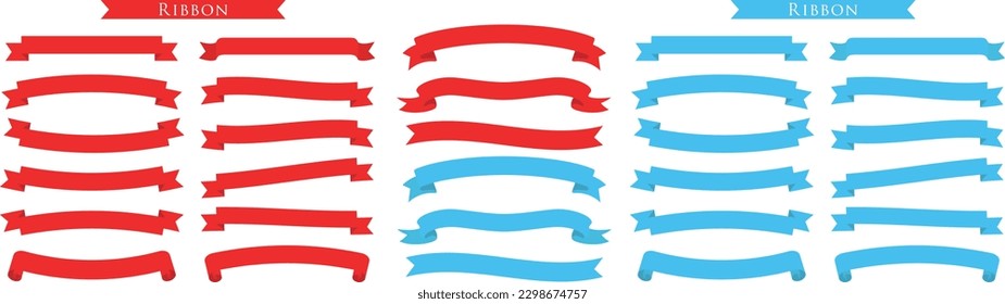 Ribbon base set in various shapes