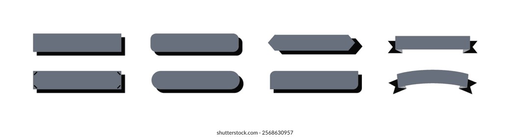 ribbon big vector set. Ribbons banner collection. Isolated on a white background. A decorative element for project design, presentation, etc.