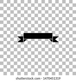 Ribbon. Black flat icon on a transparent background. Pictogram for your project