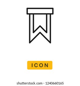 Ribbon black friday vector icon