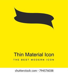 Ribbon black shape bright yellow material minimal icon or logo design