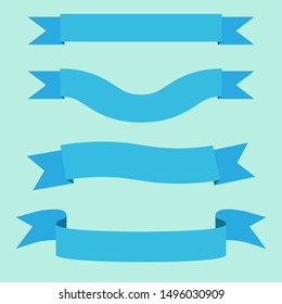 ribbon blue tone on pastel blue background