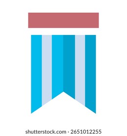 Ribbon bookmark icon vector set illustration.