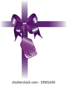 cinta / arco / con tarjeta / ilustración vectorial