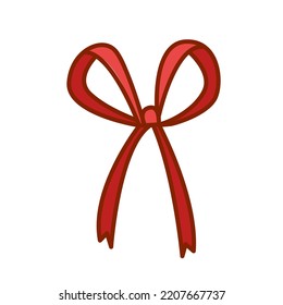 icono de navidad con arco de cinta adhesiva. ilustración plana del vector de navidad del arco de cinta.