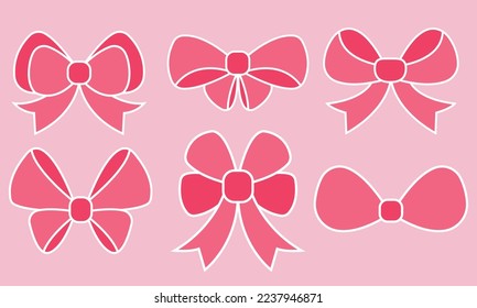 ribbon bow, christmas bow tie isolated on white background