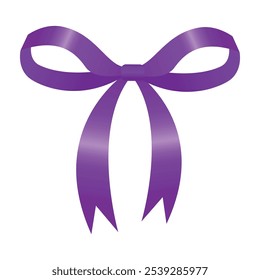 Ribbon bow clipart isolated on white background.