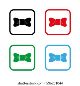 ribbon bow  - color vector icon