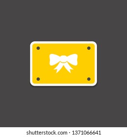 Ribbon bow decoration icon