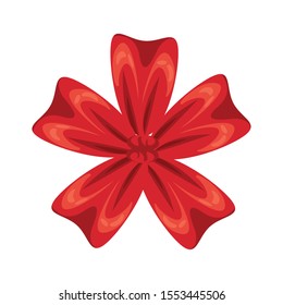 ribbon bow decorative isolated icon vector illustration design