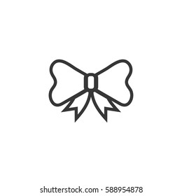 ribbon bow decorative present icon line
