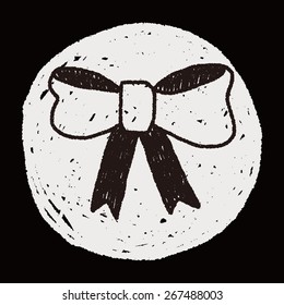 Ribbon bow doodle drawing