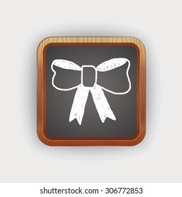 Ribbon bow doodle drawing