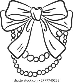 Ribbon bow draped over