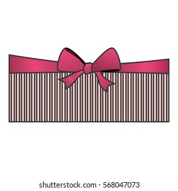 ribbon bow icon image vector illustration design 