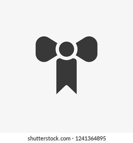 Ribbon bow icon isolated on background. Christmas symbol modern, simple, vector, icon for website design, mobile app, ui. Vector Illustration