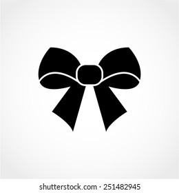 Ribbon bow Icon Isolated on White Background