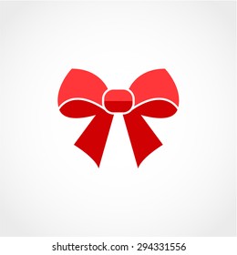 Ribbon bow Icon Isolated on White Background