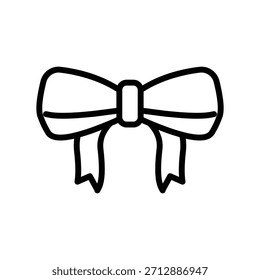Icono de arco de cinta, gráficos de Vector de línea
