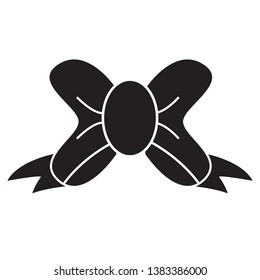 Ribbon bow icon on white background. flat style. Decorative bow sign for your web site design, logo, app, UI. Bow butterfly symbol. ribbon sign. 