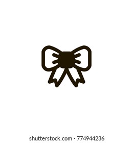 ribbon bow icon. sign design