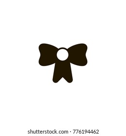 ribbon bow icon. sign design