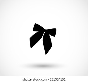 Ribbon bow icon vector 