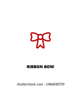 ribbon bow icon. ribbon bow vector design. sign design. red color