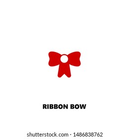 ribbon bow icon. ribbon bow vector design. sign design. red color