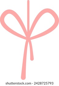 Ribbon Bow Icon Vector Illustration