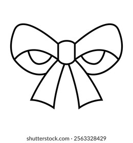 Ribbon bow icon vector. Bow illustration sign. Hair bow symbol. Ribbon logo.