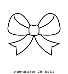 Ribbon bow icon vector. Bow illustration sign. Hair bow symbol. Ribbon logo.