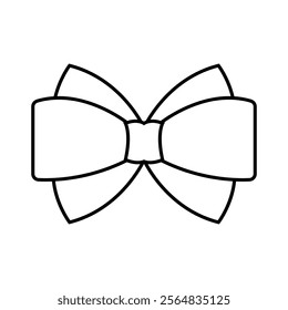 Ribbon bow icon vector. Bow illustration sign. Hair bow symbol. Ribbon logo.
