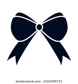Ribbon bow icon vector. Bow illustration sign. Hair bow symbol. Ribbon logo.