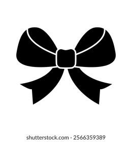 Ribbon bow icon vector. Bow illustration sign. Hair bow symbol. Ribbon logo.