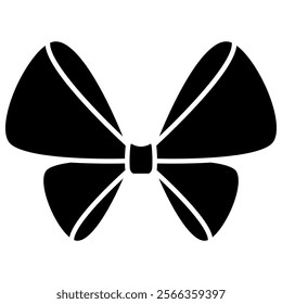 Ribbon bow icon vector. Bow illustration sign. Hair bow symbol. Ribbon logo.