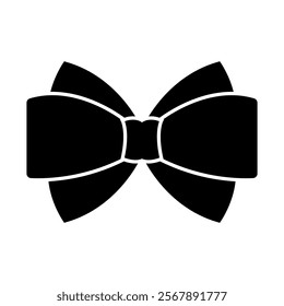 Ribbon bow icon vector. Bow illustration sign. Hair bow symbol. Ribbon logo.