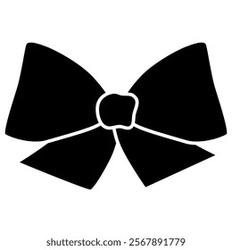 Ribbon bow icon vector. Bow illustration sign. Hair bow symbol. Ribbon logo.