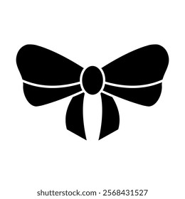 Ribbon bow icon vector. Bow illustration sign. Hair bow symbol. Ribbon logo.