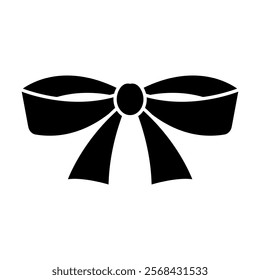 Ribbon bow icon vector. Bow illustration sign. Hair bow symbol. Ribbon logo.