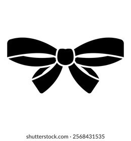 Ribbon bow icon vector. Bow illustration sign. Hair bow symbol. Ribbon logo.