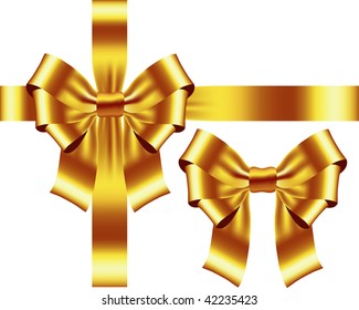 Ribbon with bow  illustration decorations