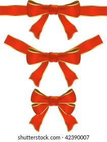 Ribbon with bow illustration decorations