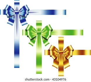 Ribbon with bow  illustration decorations