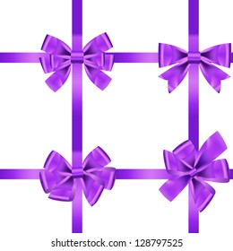 ribbon with bow on white