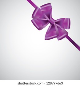 ribbon with bow on white