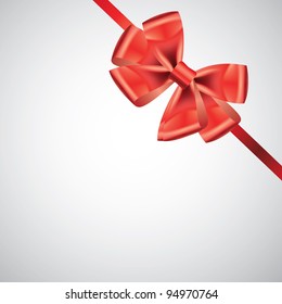 ribbon with bow on white