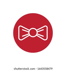 ribbon bow tie block style icon vector illustration design