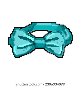 ribbon bow tie game pixel art retro vector. bit ribbon bow tie. old vintage illustration