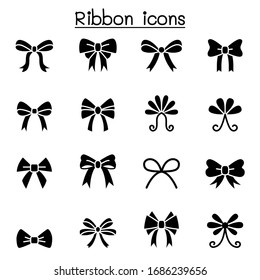 Ribbon & Bow tie icon set vector illustration graphic design